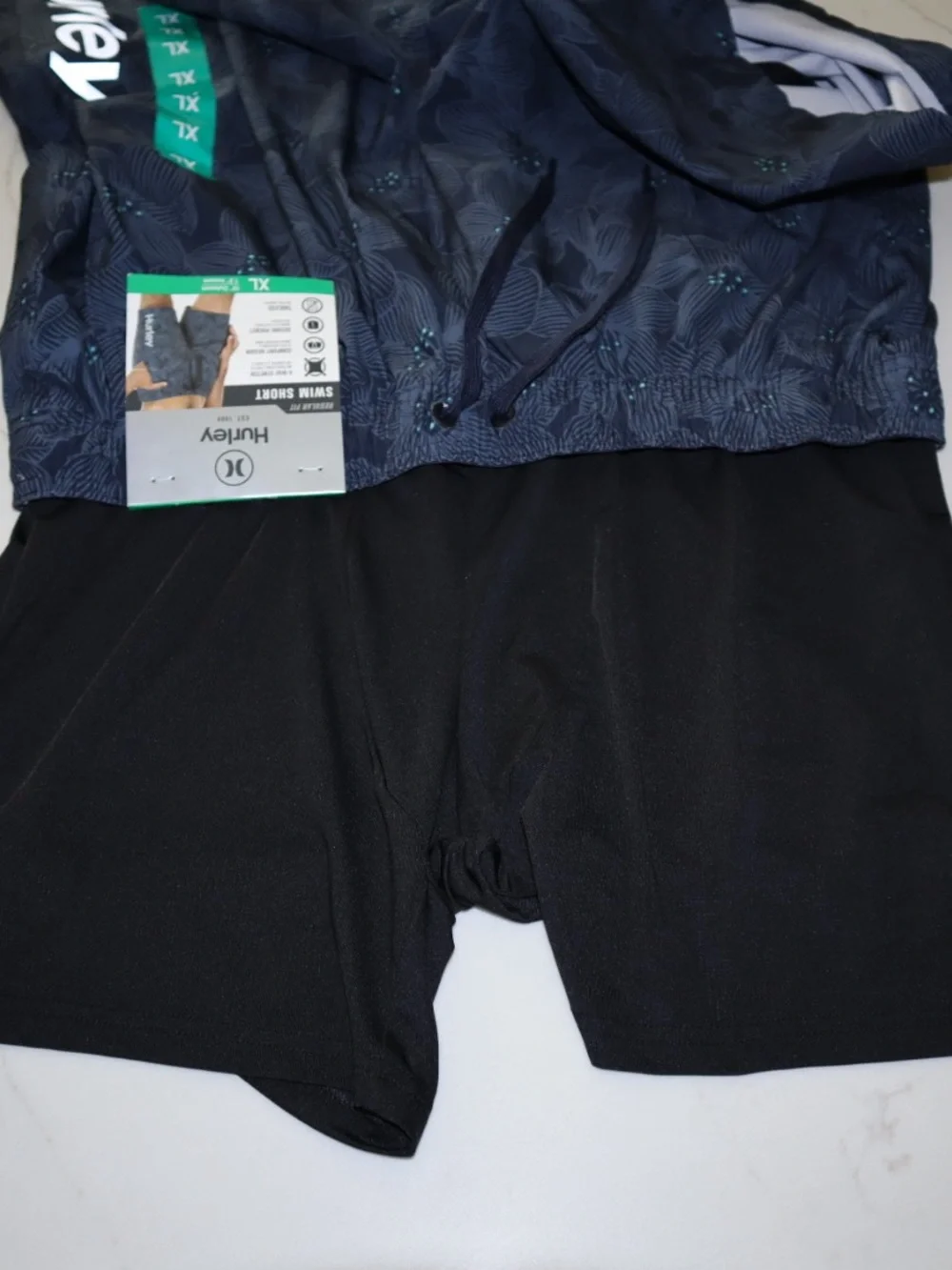 Hurley Men’s Navy Blue Floral Swim Shorts